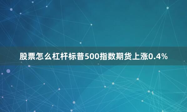 股票怎么杠杆标普500指数期货上涨0.4%